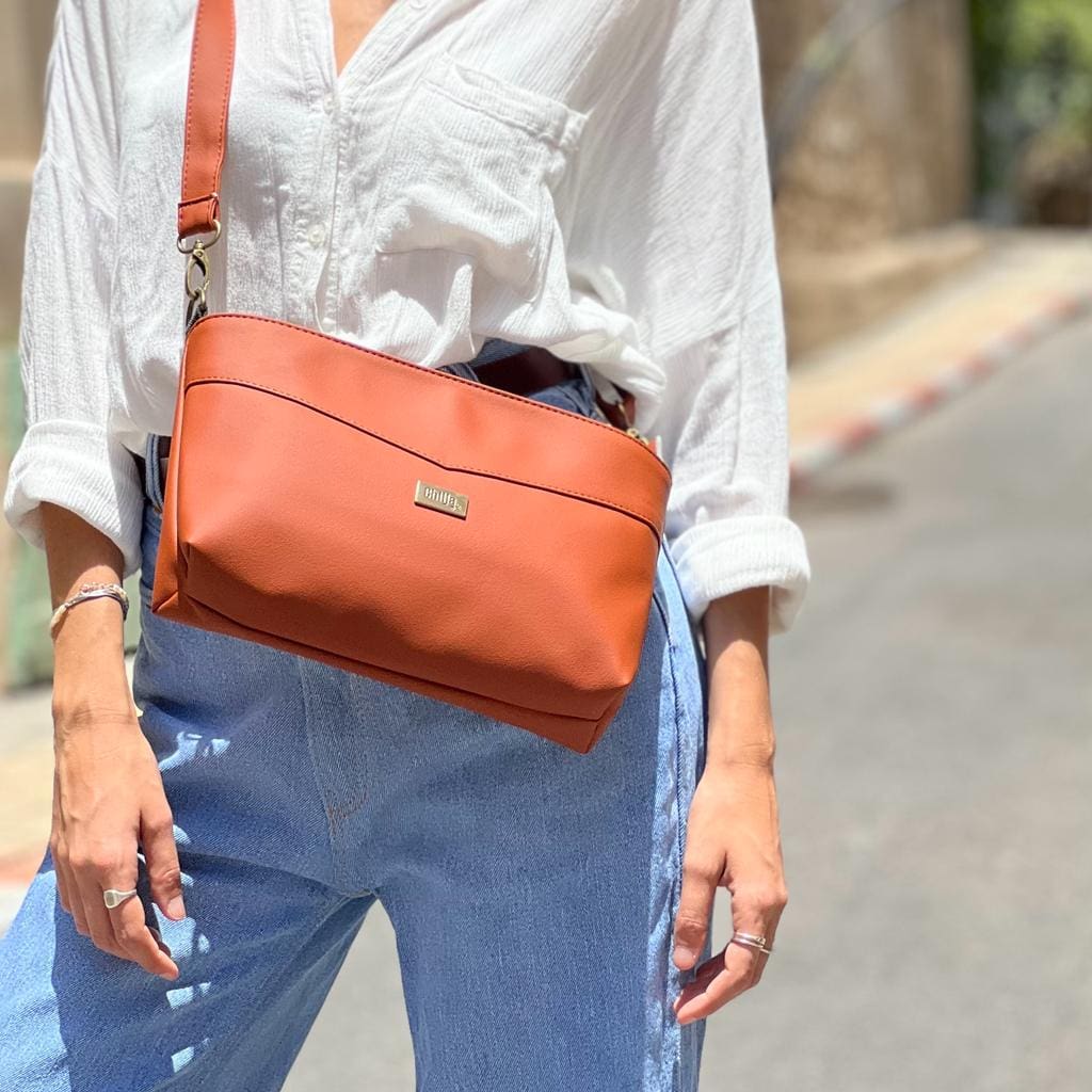 Bright Orange Rachel Clutch/Side Bag