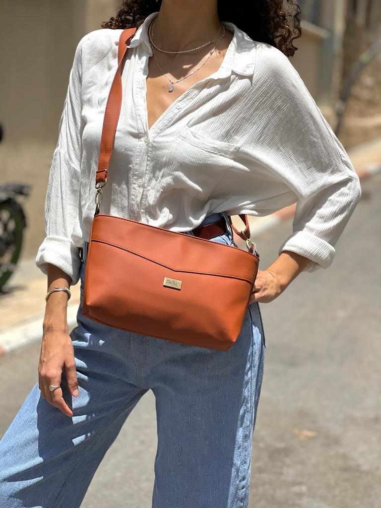 Bright Orange Rachel Clutch/Side Bag