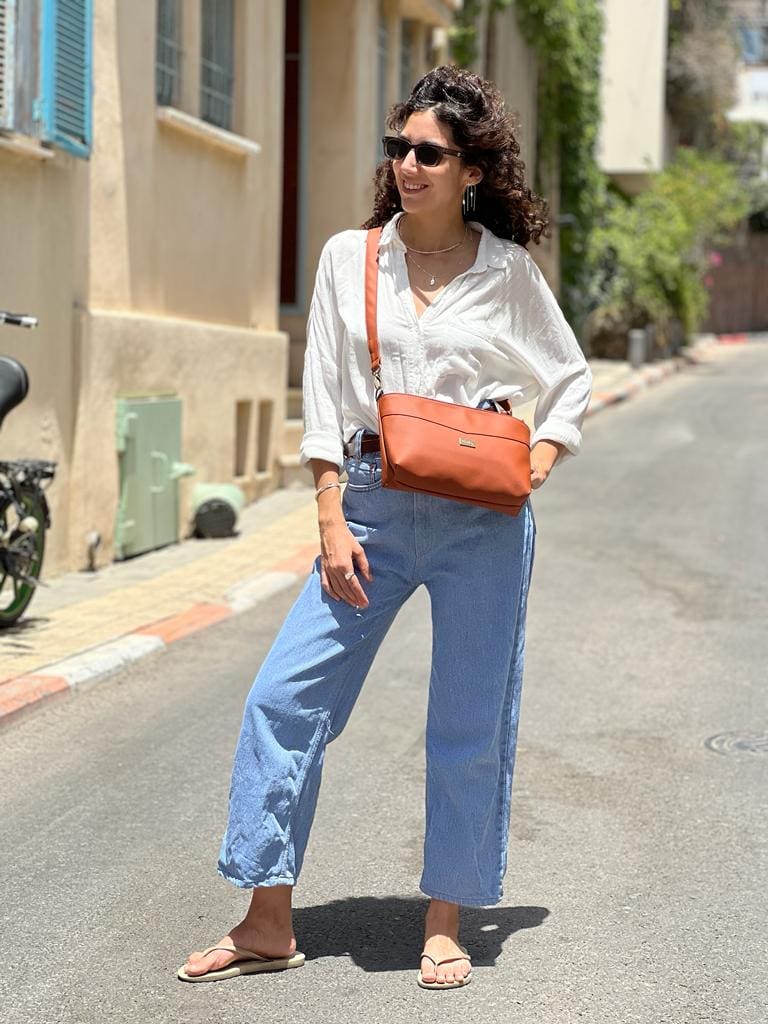 Bright Orange Rachel Clutch/Side Bag