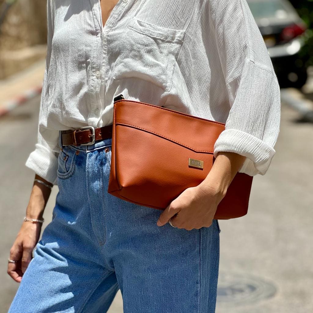 Bright Orange Rachel Clutch/Side Bag