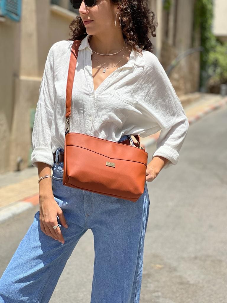 Bright Orange Rachel Clutch/Side Bag