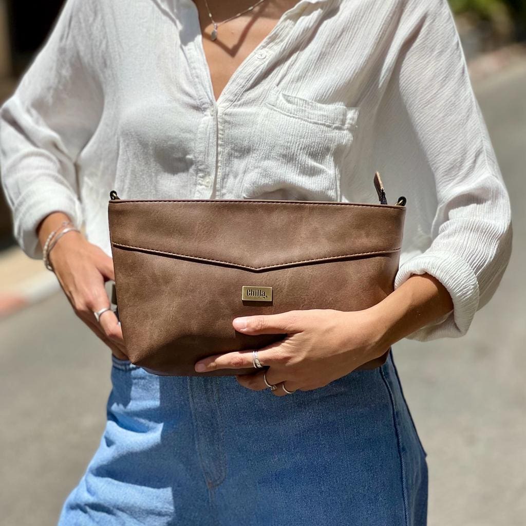 Brown Rachel Clutch/Side Bag