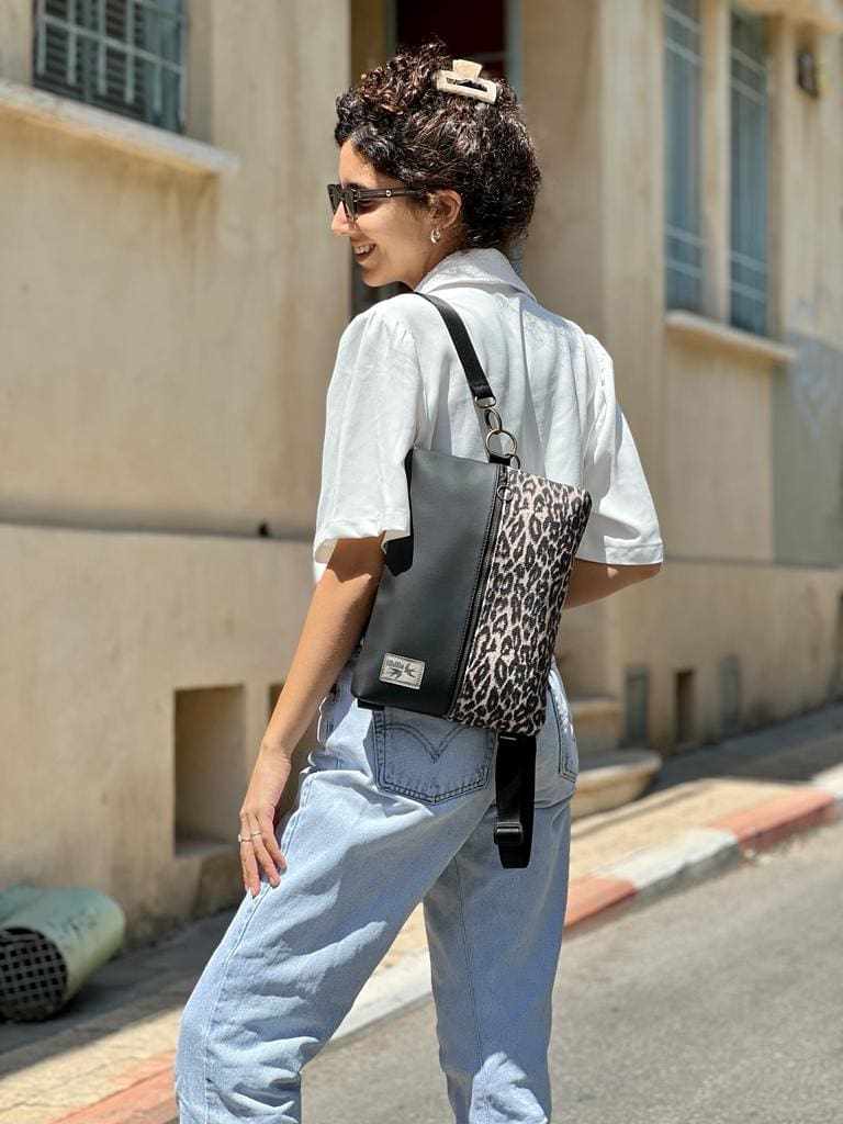 Leopard Black Noam Bag