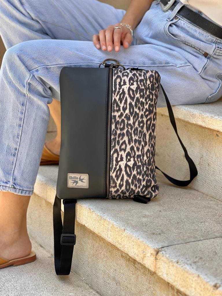 Leopard Black Noam Bag