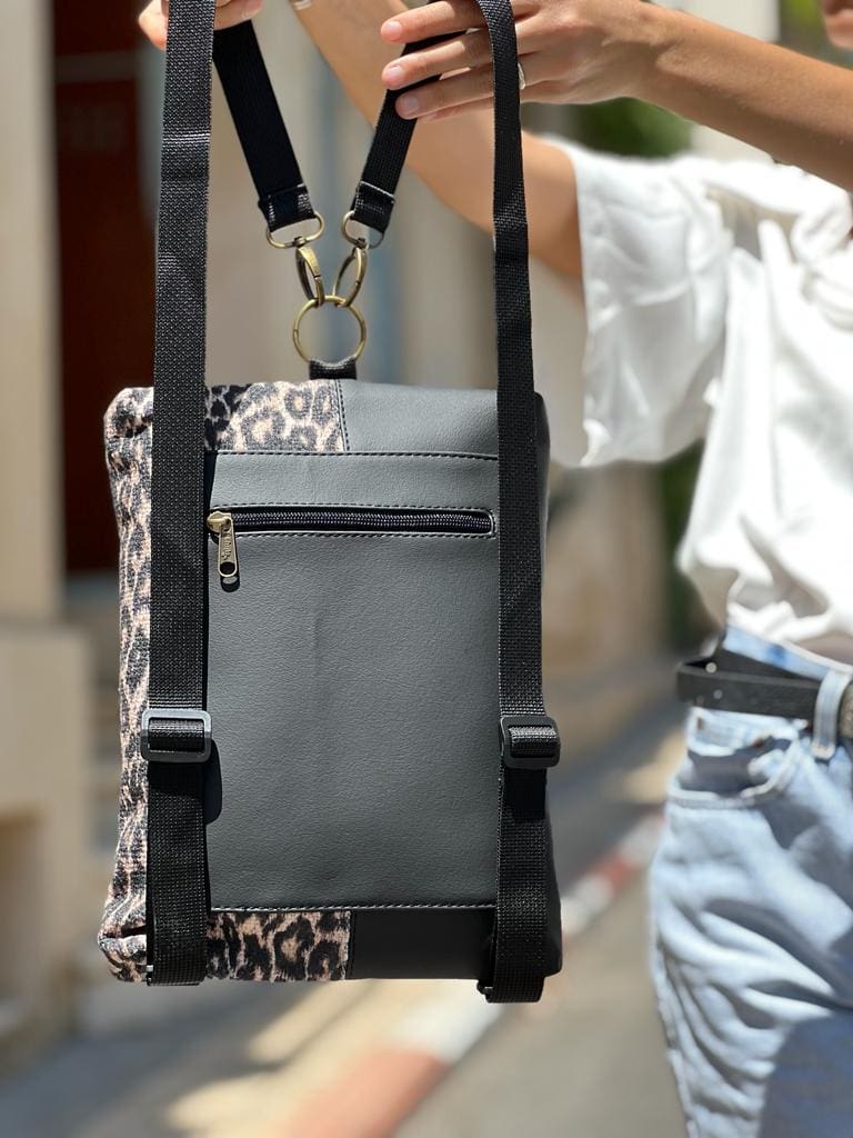 Leopard Black Noam Bag