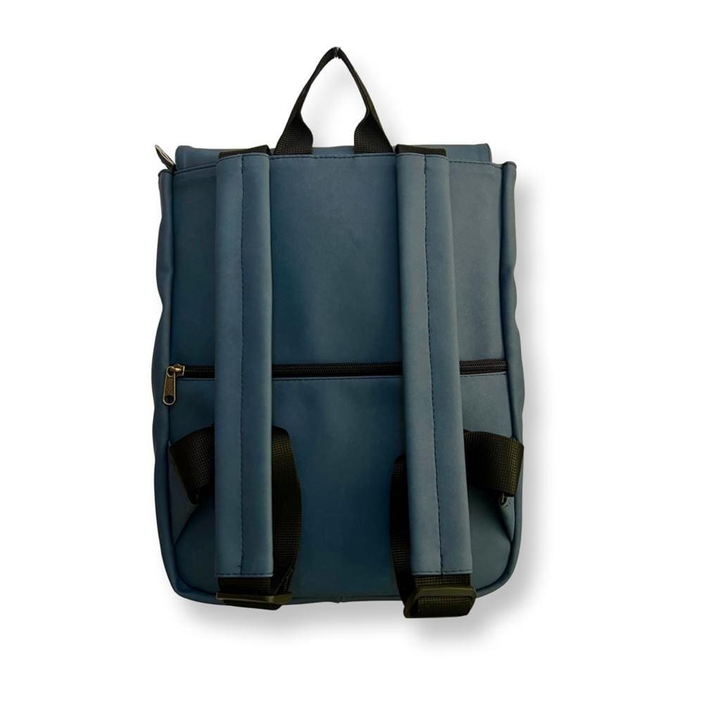 Dark Turquoise Leather-like Mini Students Backpack