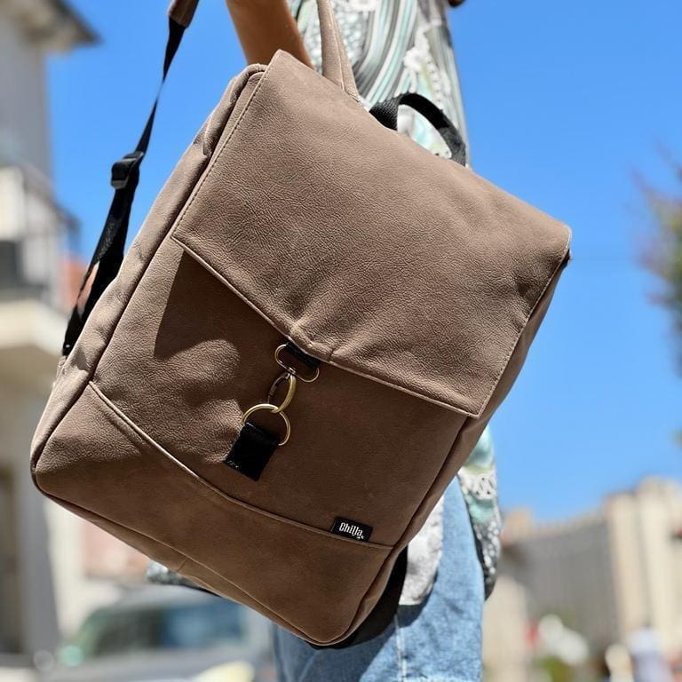 Suede-like Medium Students Backpack