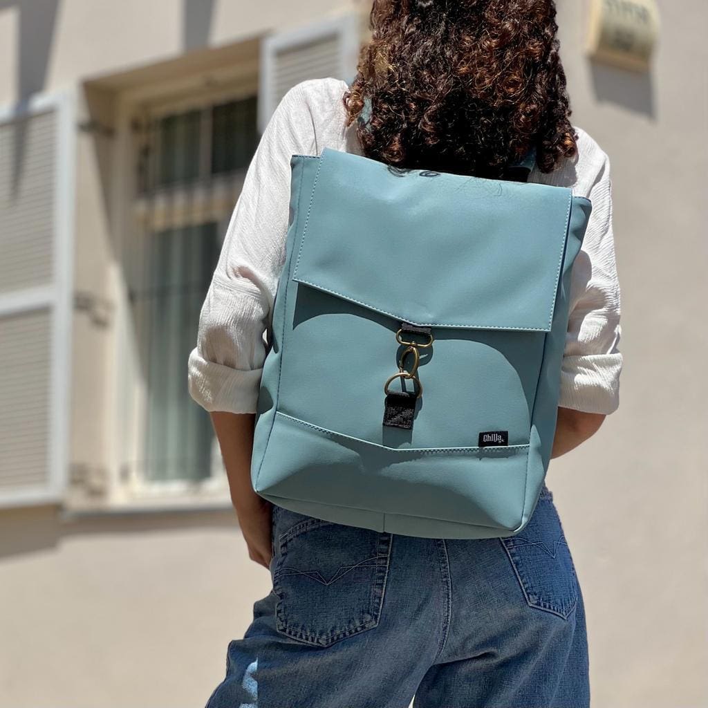 תיק סטודנטס תכלת בינוני