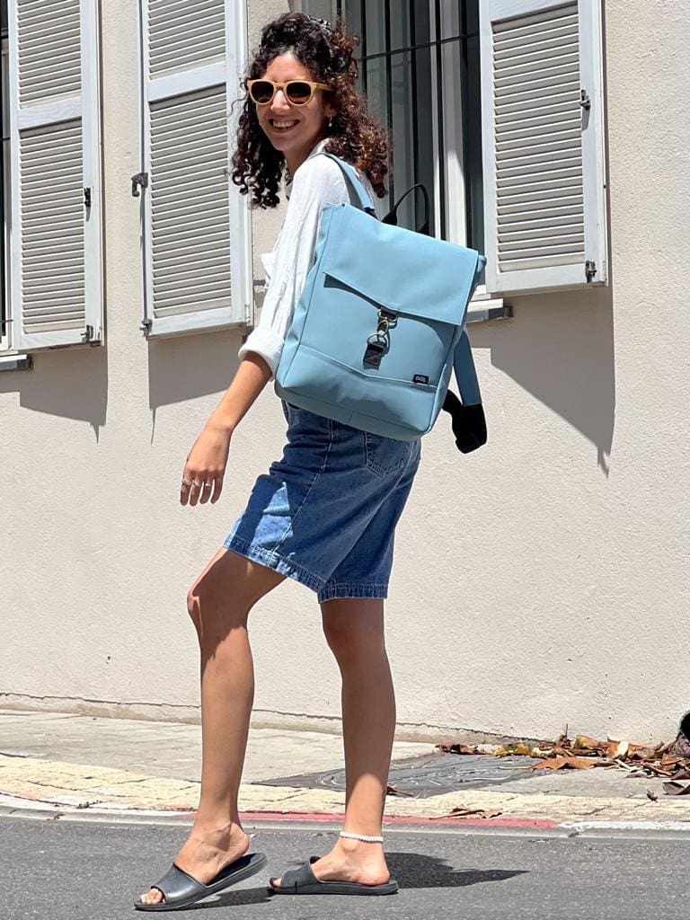 Light Blue Medium Students Backpack