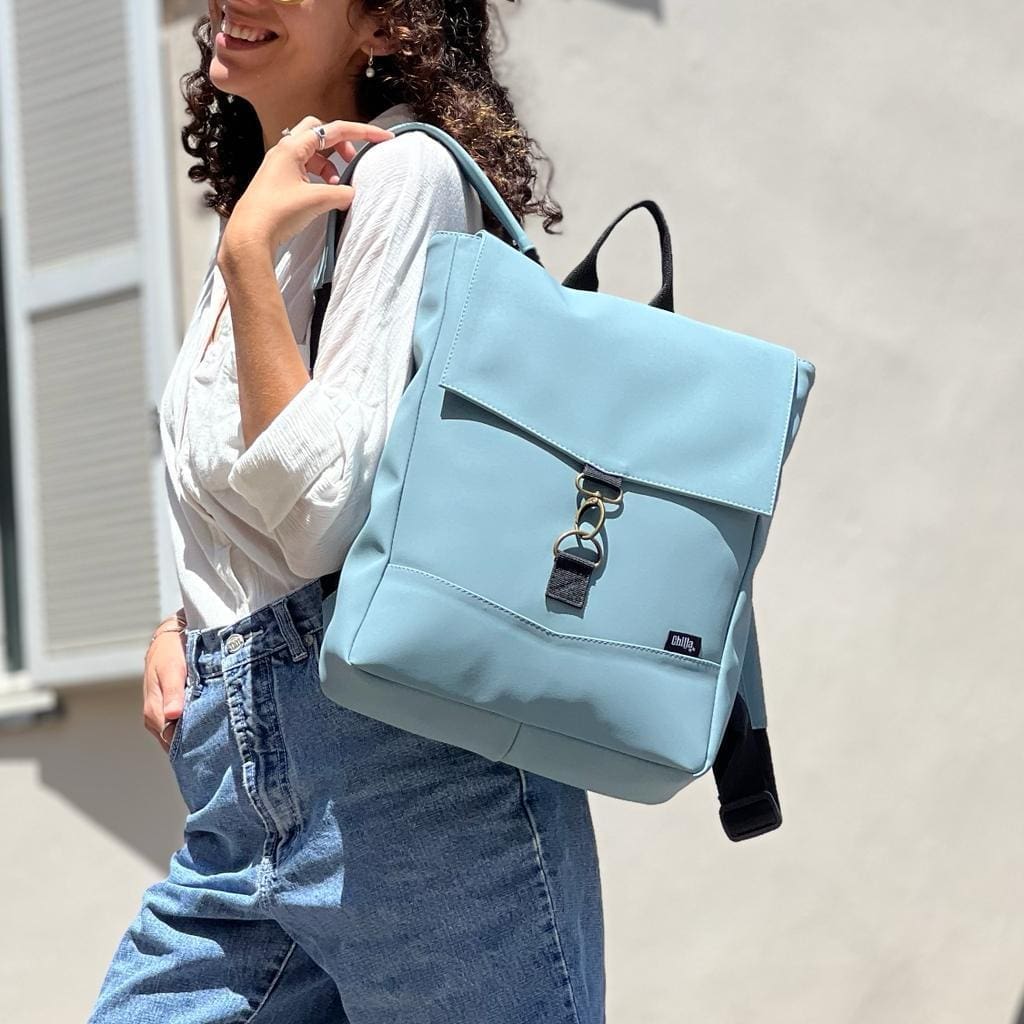 Light Blue Medium Students Backpack