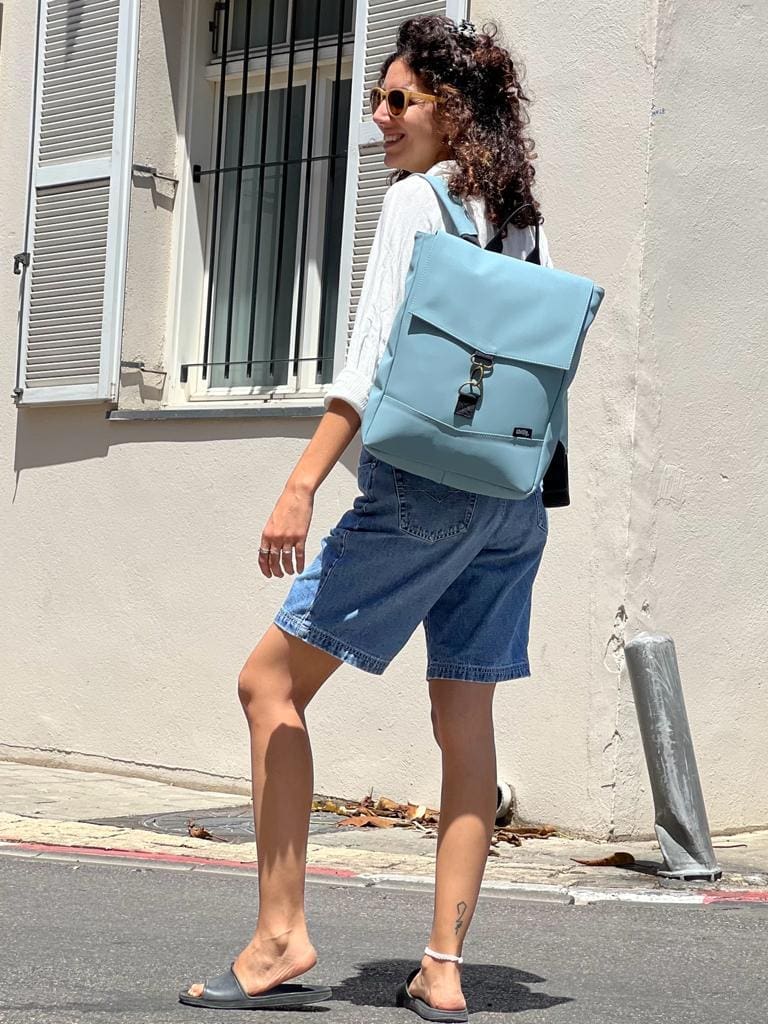 Light Blue Medium Students Backpack