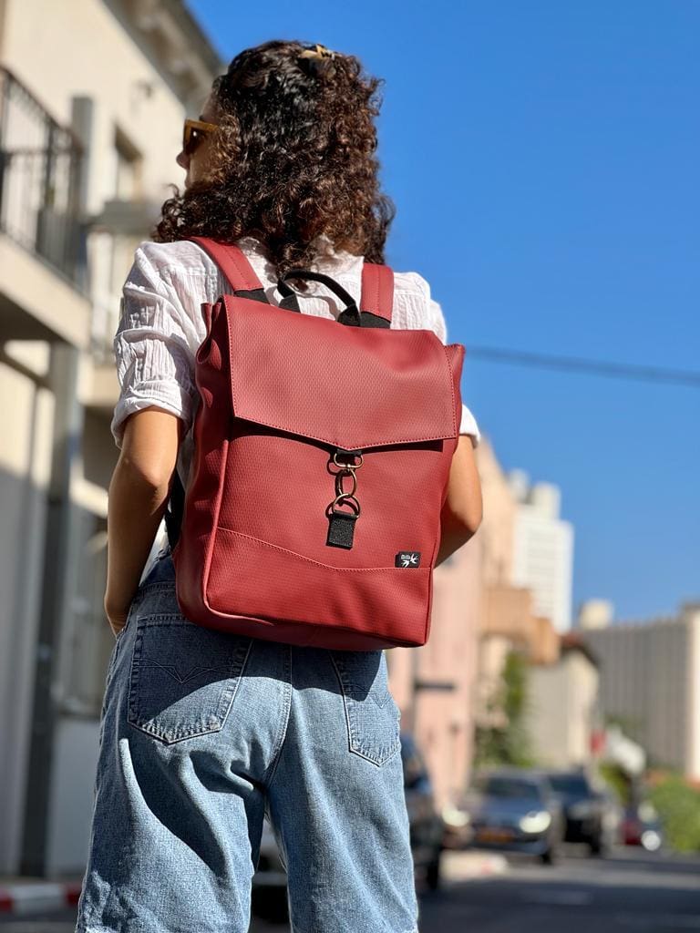 Hysteric Red Textured Medium Students Backpack