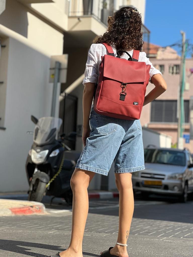 Hysteric Red Textured Medium Students Backpack