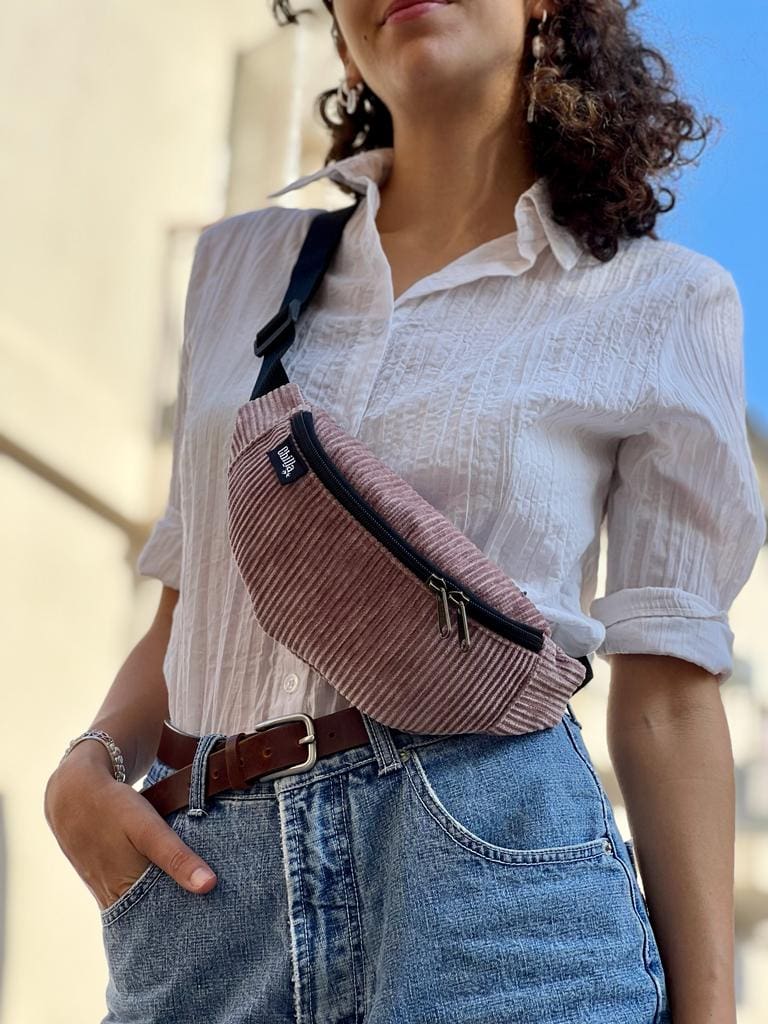 Corduroy Antique Pink Rooney Pouch