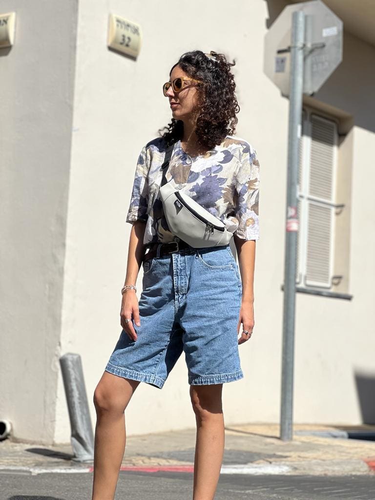 Cream Leather-Like New Roni Fanny Pack