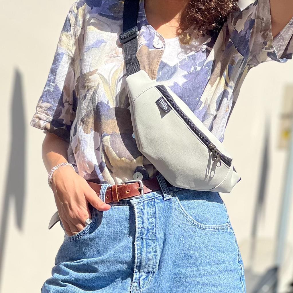 Cream Leather-Like New Roni Fanny Pack