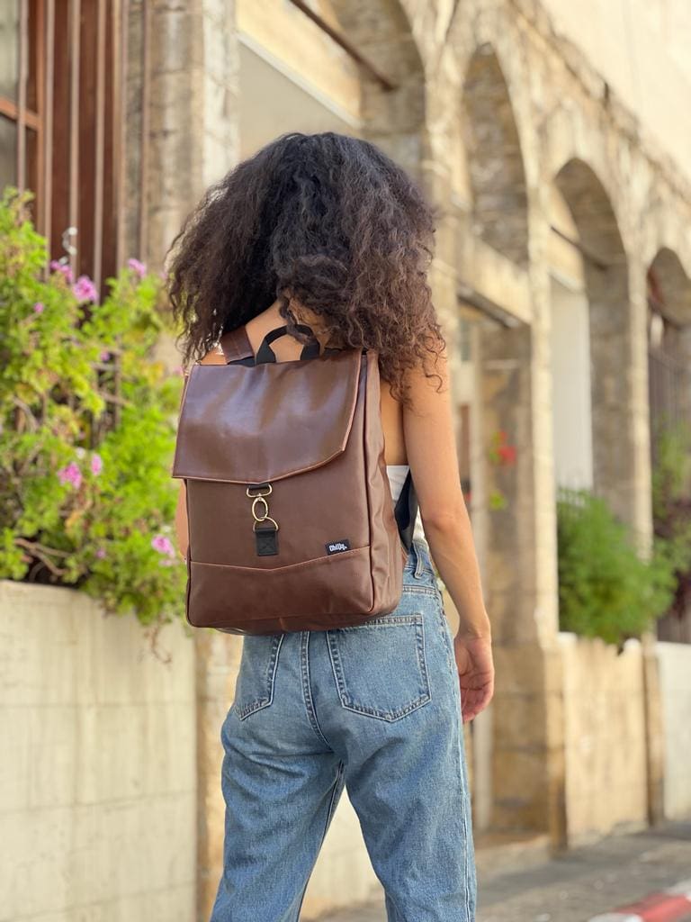 New Brown Medium Students Backpack