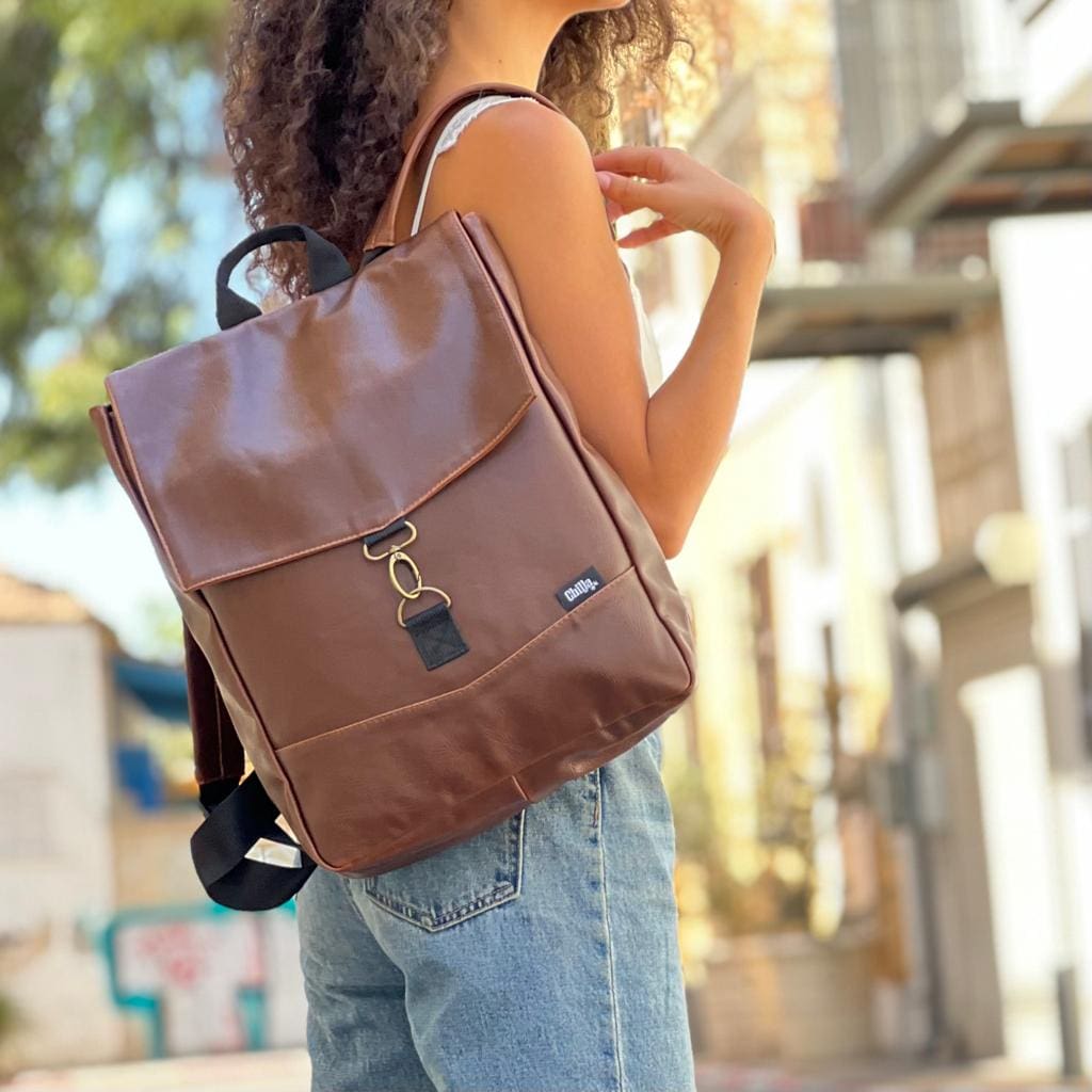 New Brown Medium Students Backpack