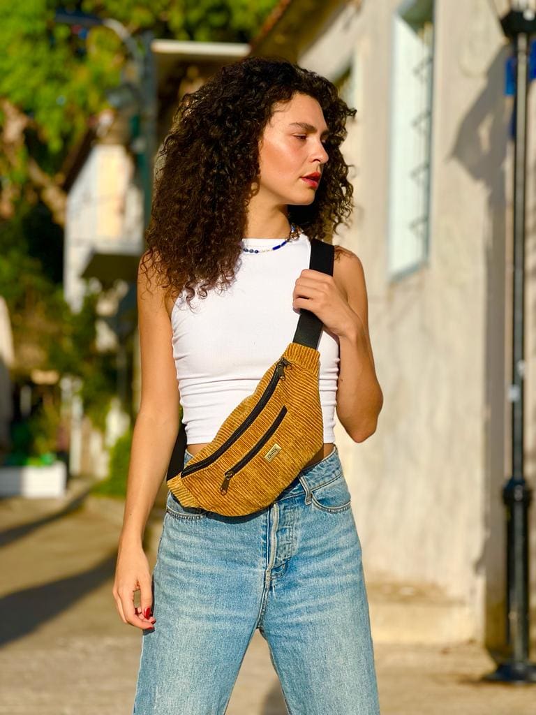 Mustard Corduroy Large Roni Fanny Pack