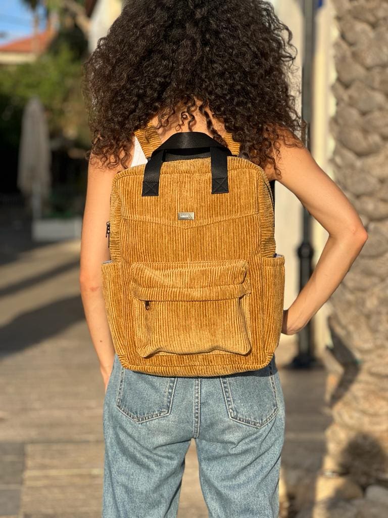 Mustard Corduroy Noah Backpack