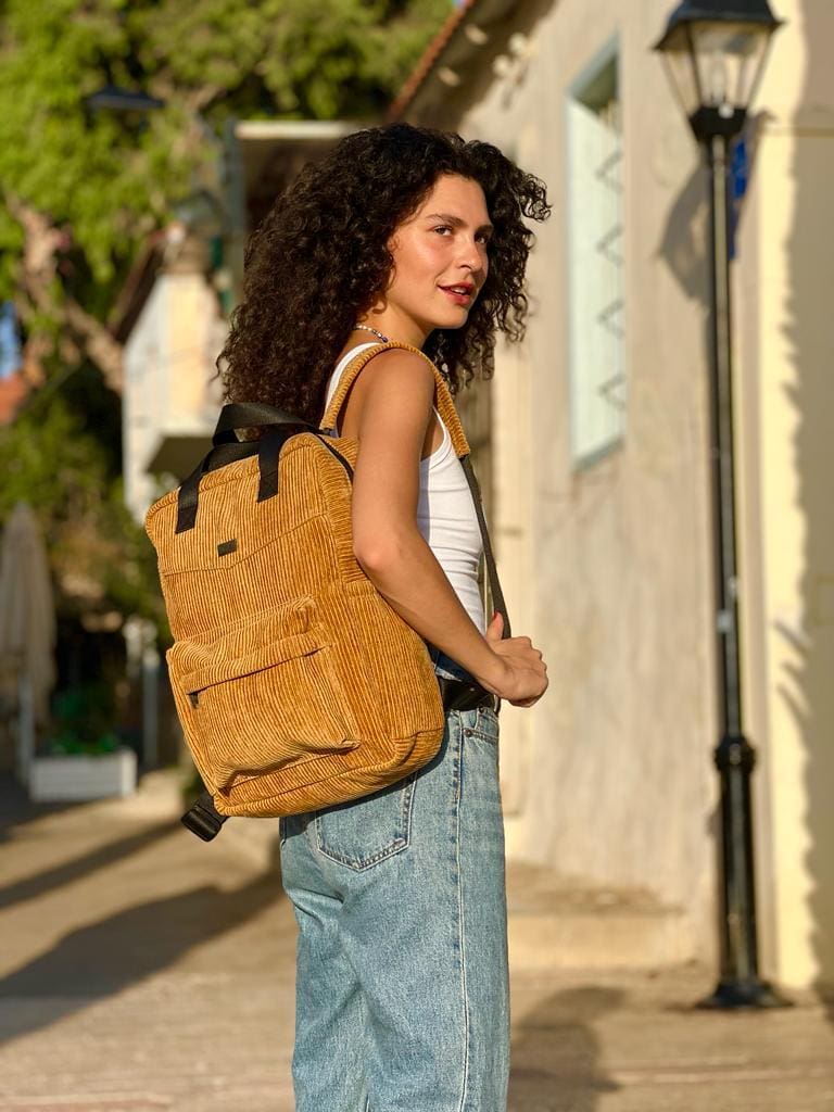 Mustard Corduroy Noah Backpack