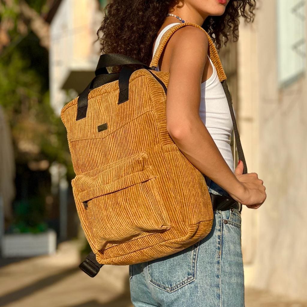 Mustard Corduroy Noah Backpack