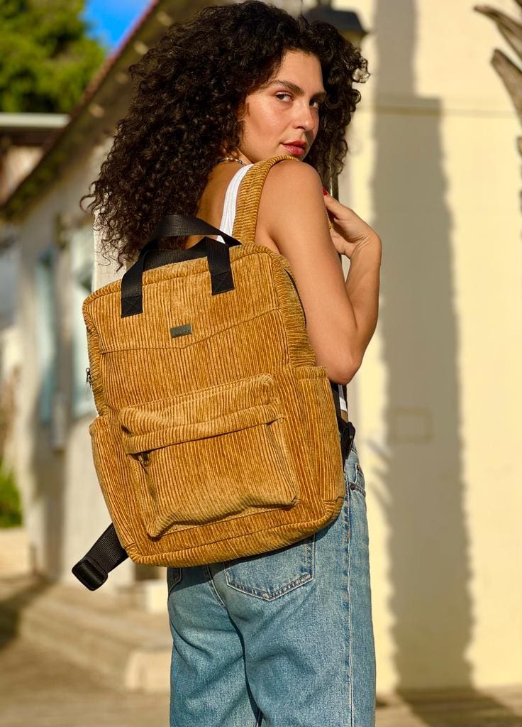 Mustard Corduroy Noah Backpack