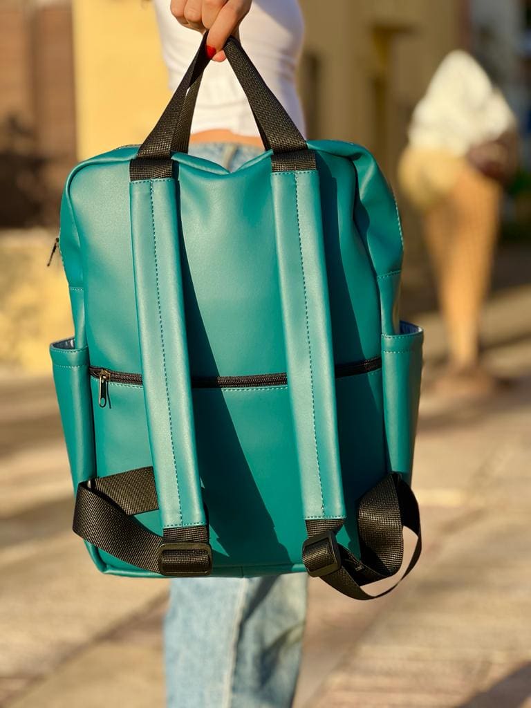 Turquoise Leather-like NOAH Backpack