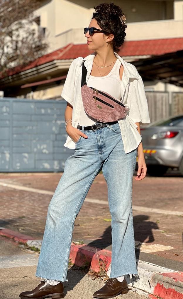 Antique Pink Corduroy Large Roni Fanny Pack