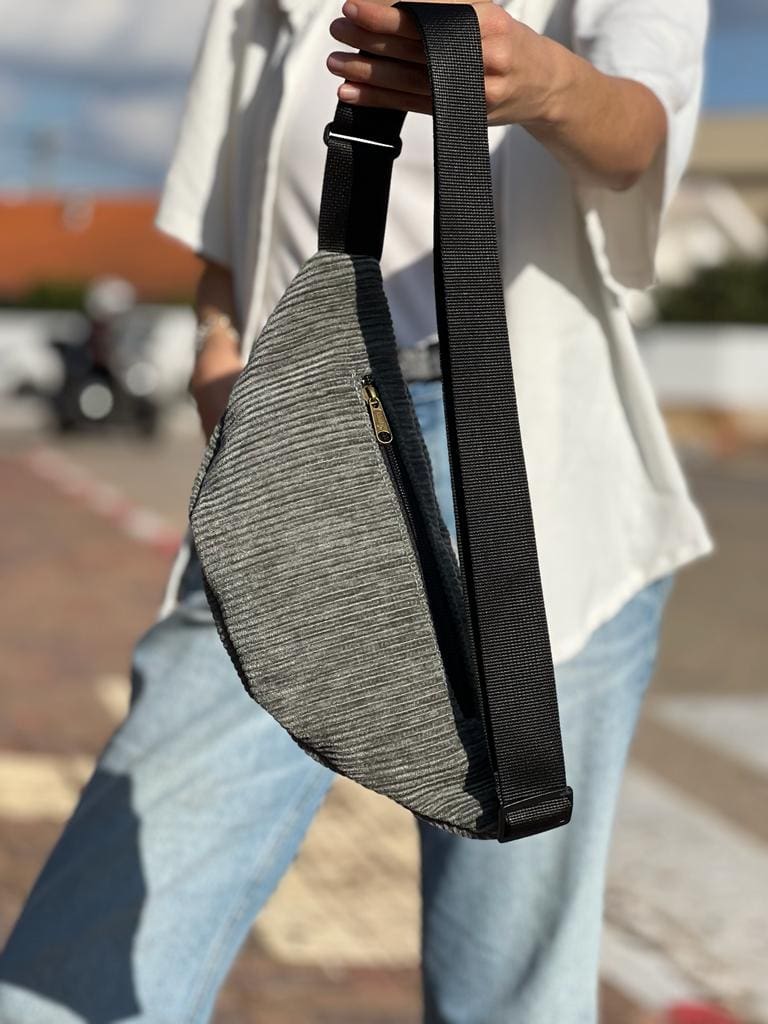 Green-Gray Corduroy Large Roni Fanny Pack