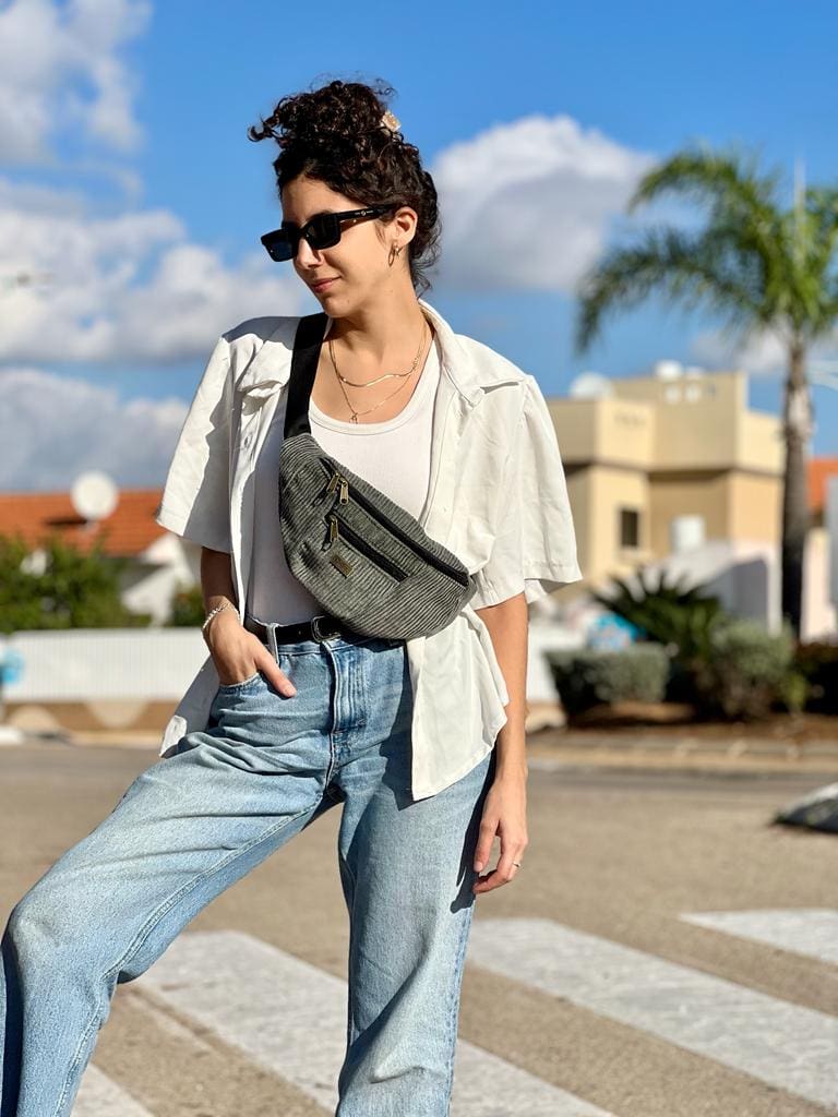 Green-Gray Corduroy Large Roni Fanny Pack