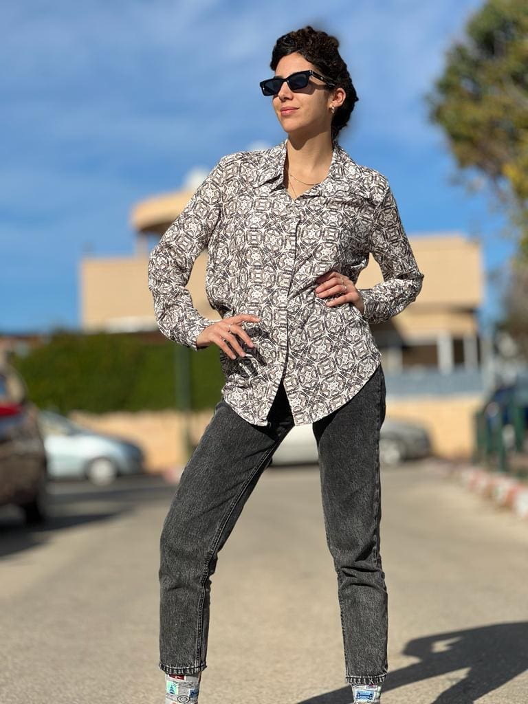 Style buttoned shirt! Viscose