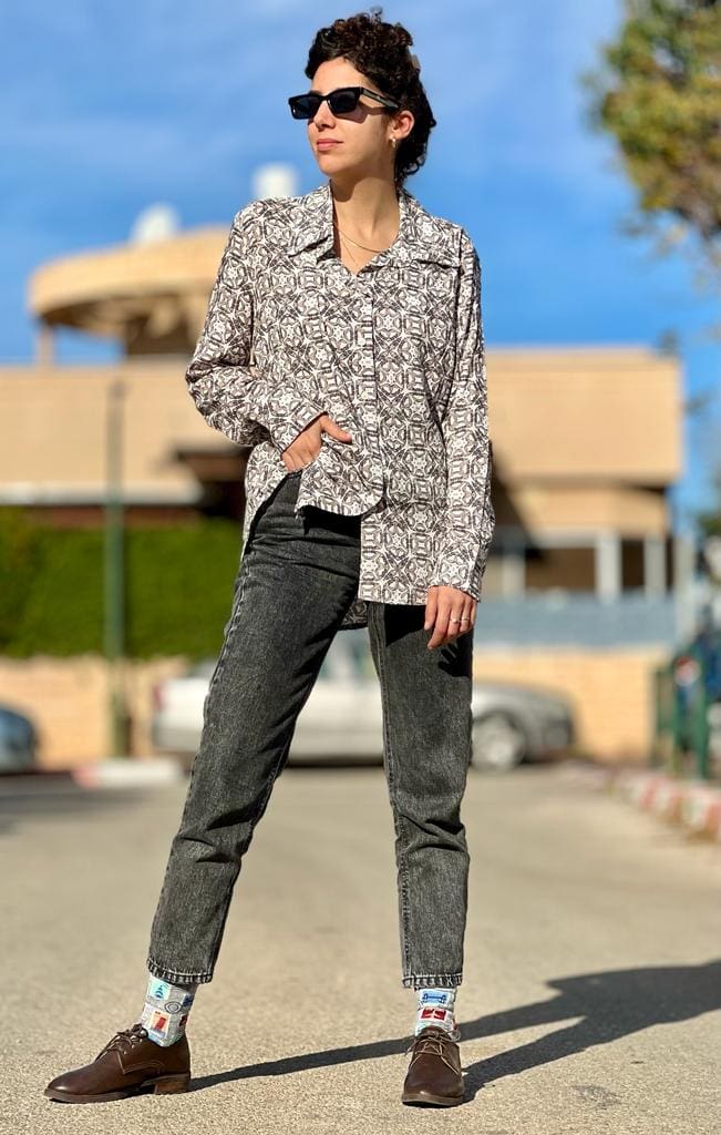 Style buttoned shirt! Viscose