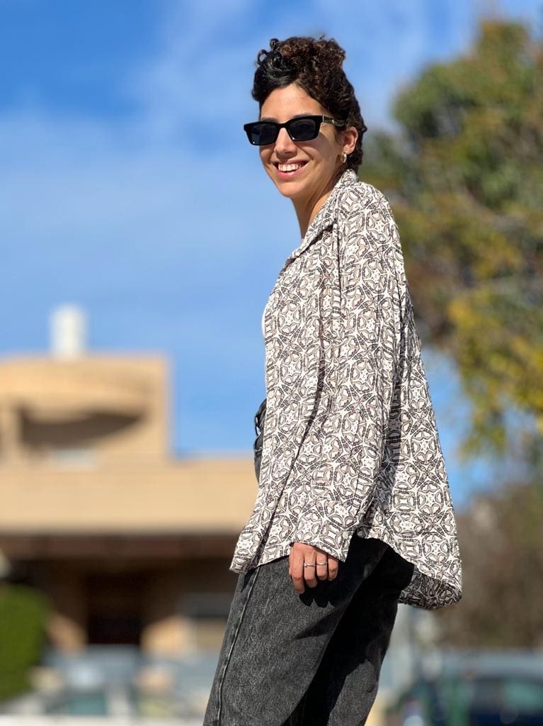 Style buttoned shirt! Viscose