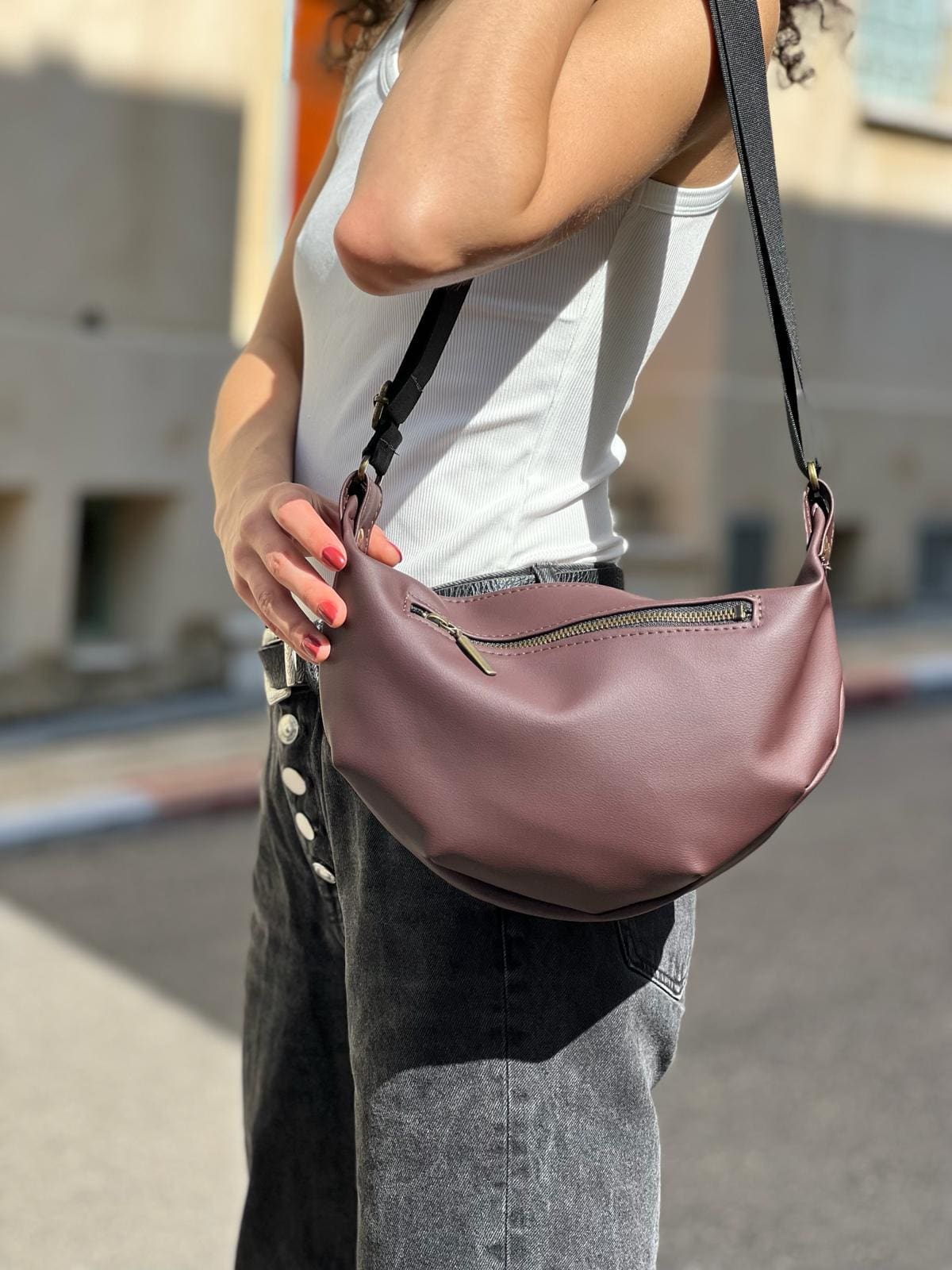 Dark Purple Burgundy Vital Side Bag