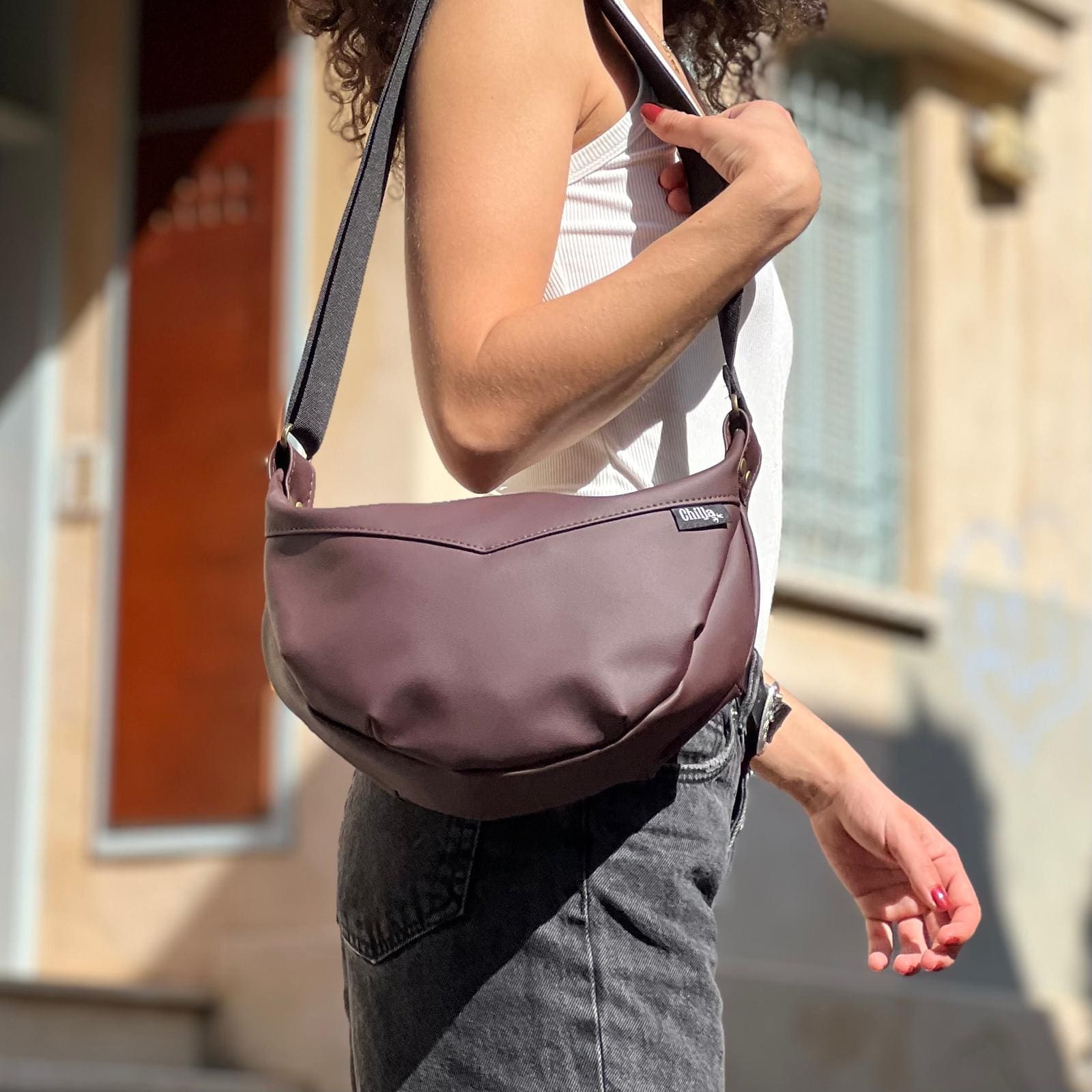 Dark Purple Burgundy Vital Side Bag