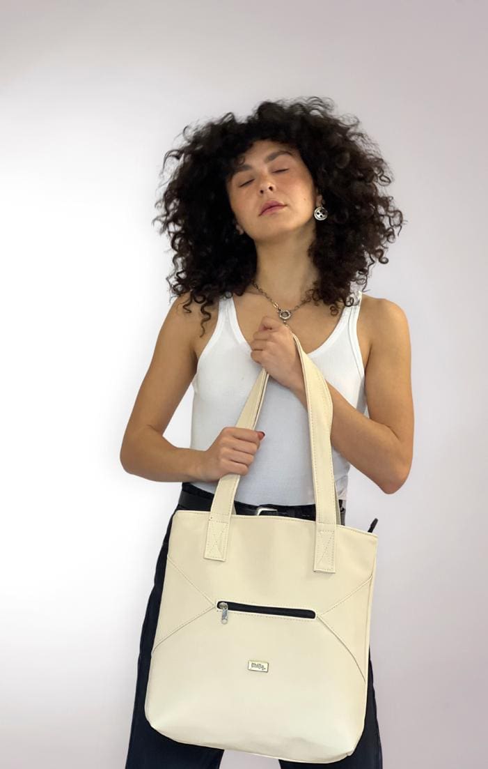 Cream Nubuck-Like Tommy Side Bag