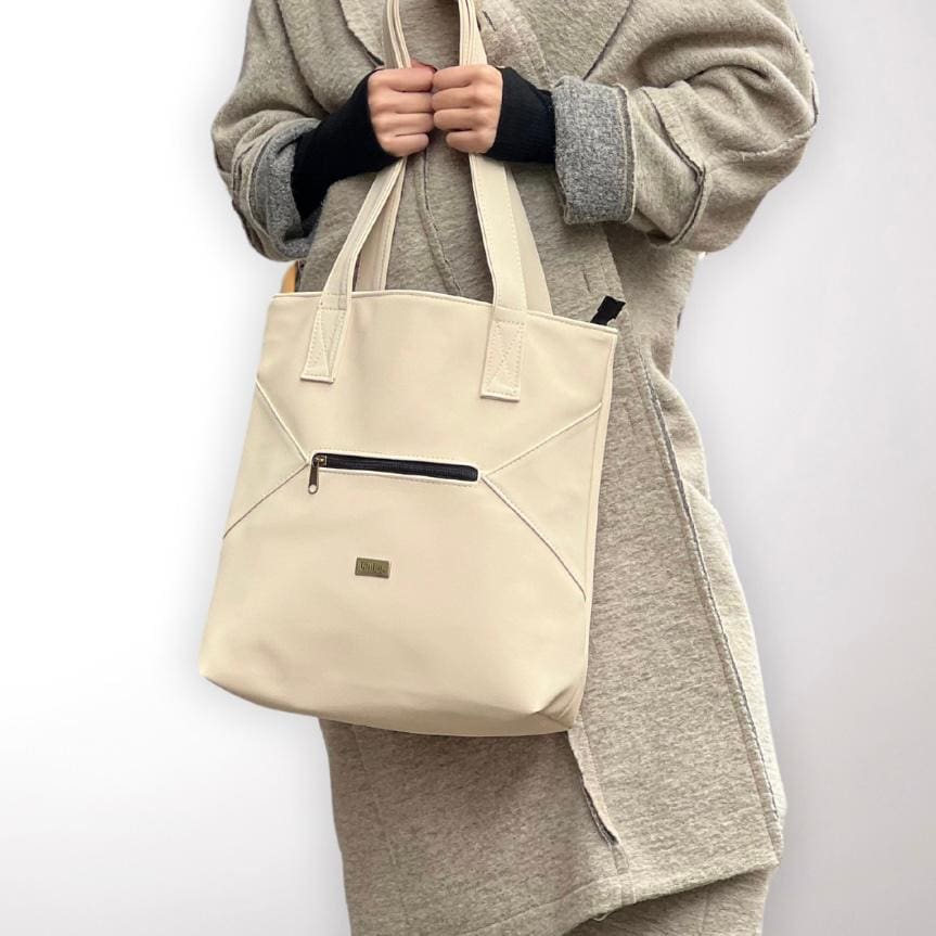 Cream Nubuck-Like Tommy Side Bag