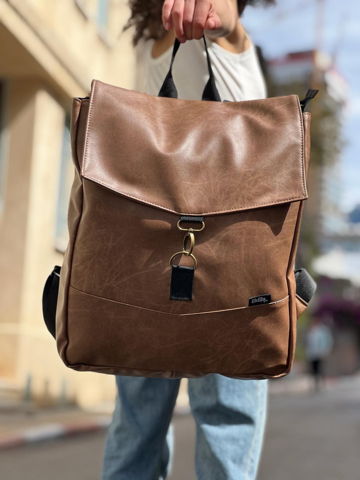 Camel Retro Large Students Backpack
