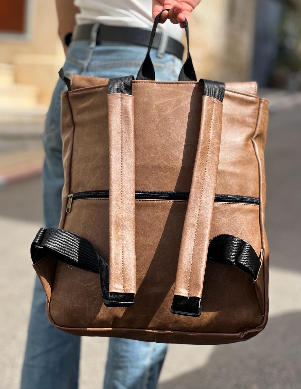 Camel Retro Large Students Backpack