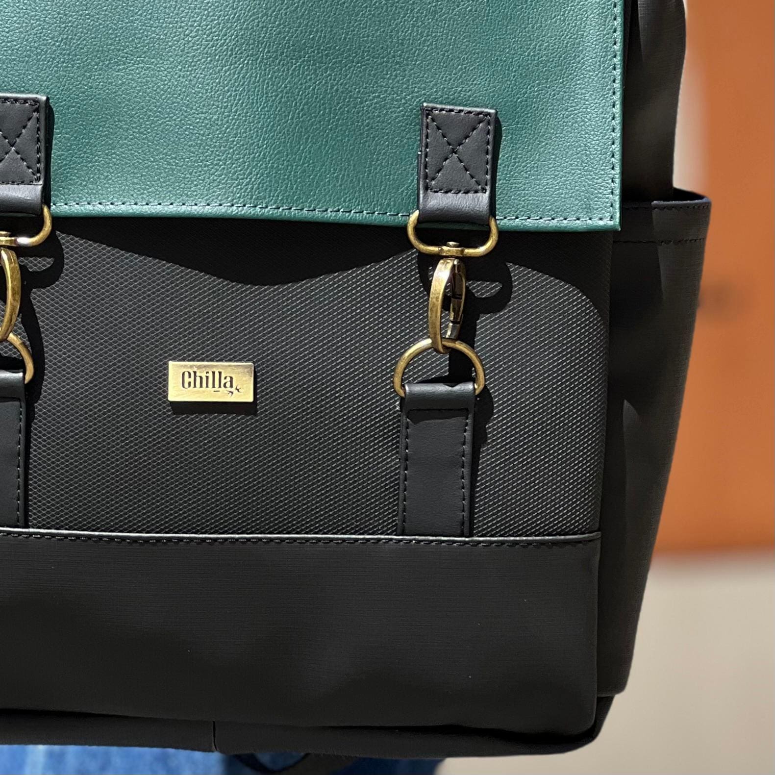 Green-Black Leather-like Unicorn Backpack