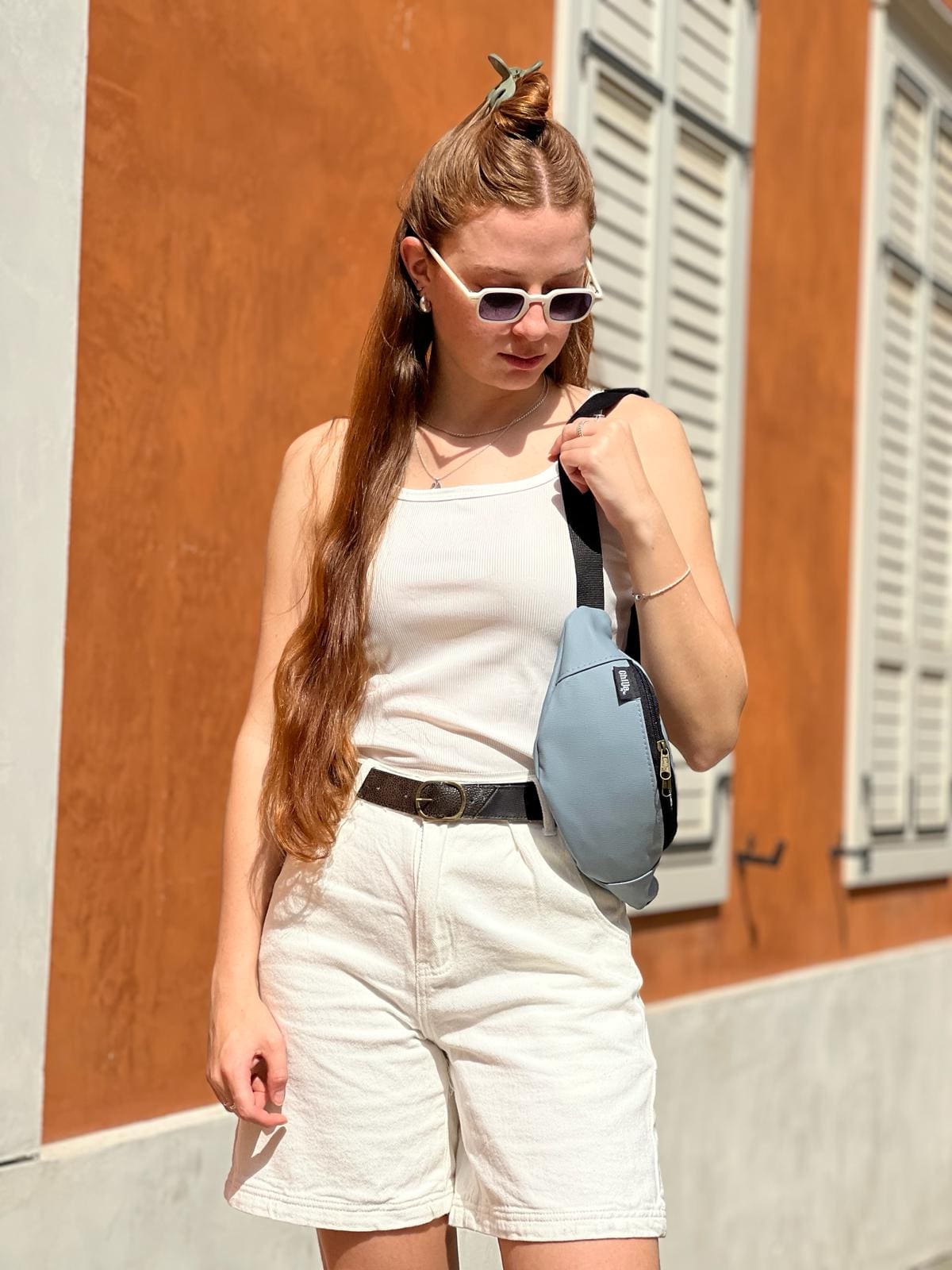 Light Blue Texture Roni Fanny Pack