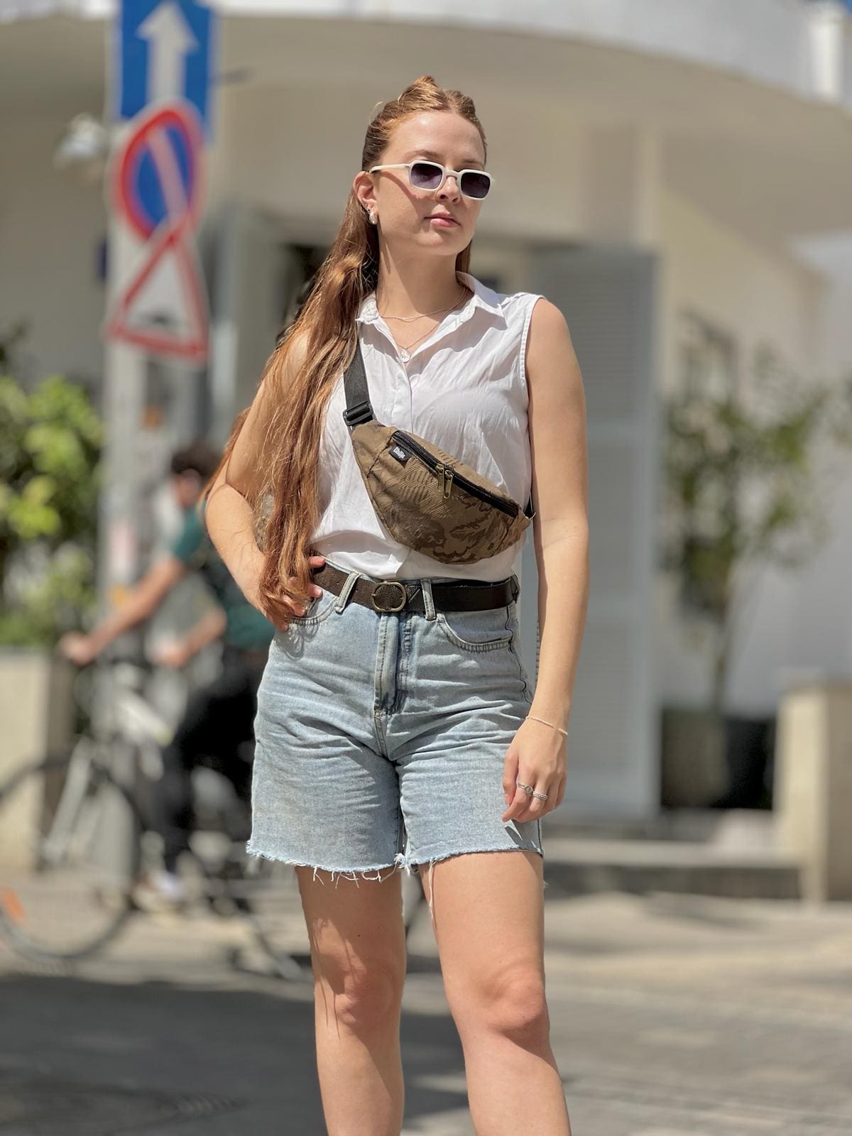 Embroidered Brown Roni Fanny Pack