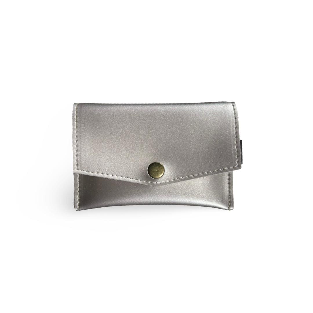Metallic Silver Small Wallet Chilla