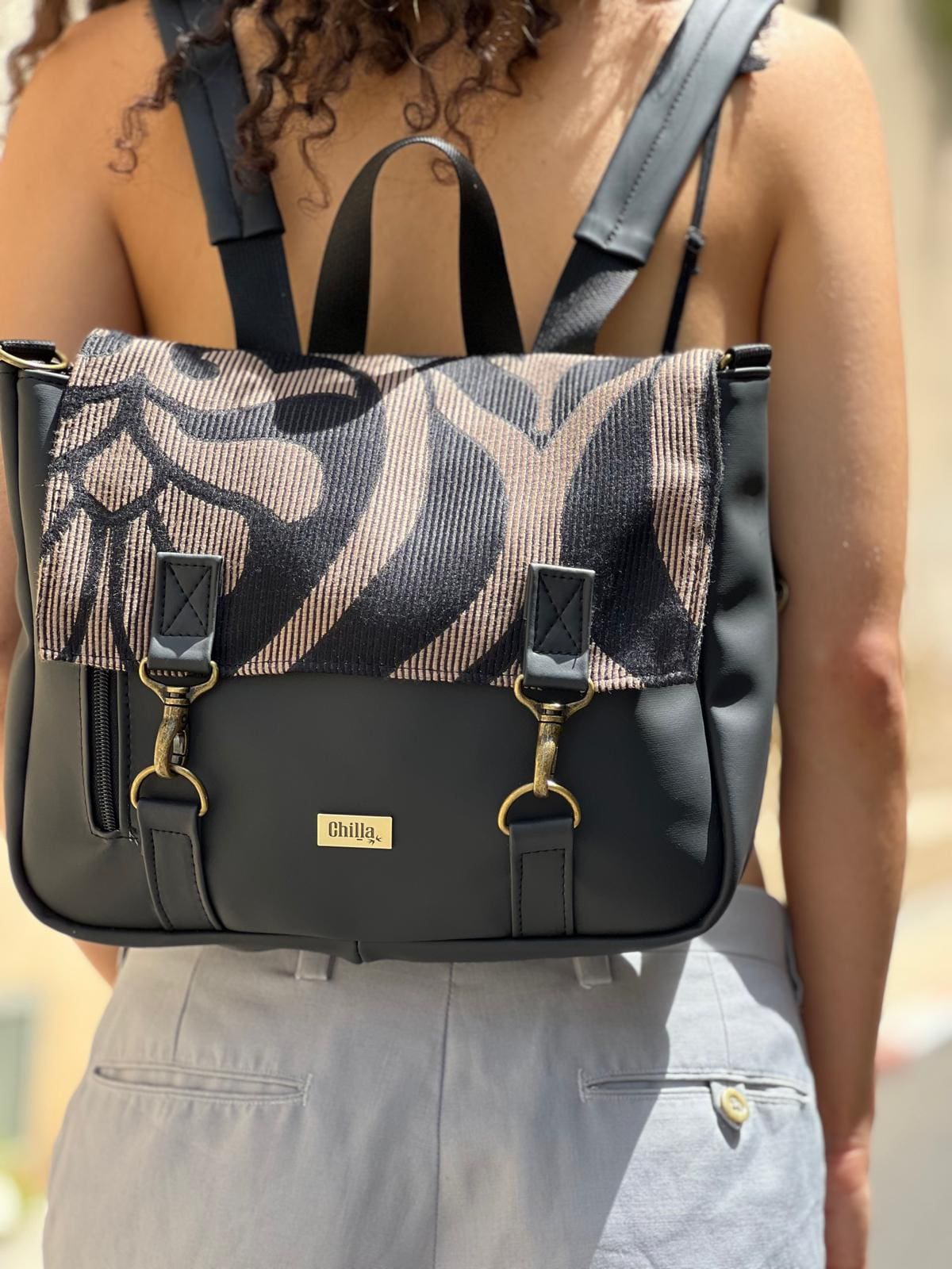 Luxurious Jaffa Backpack/Side Bag