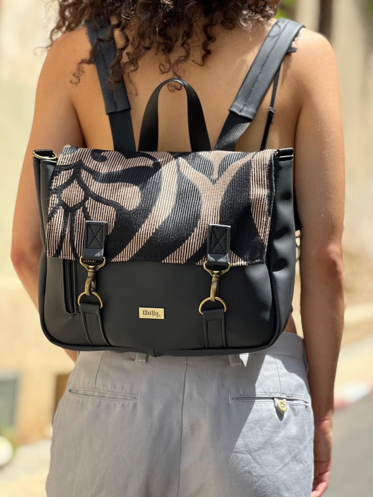 Luxurious Jaffa Backpack/Side Bag