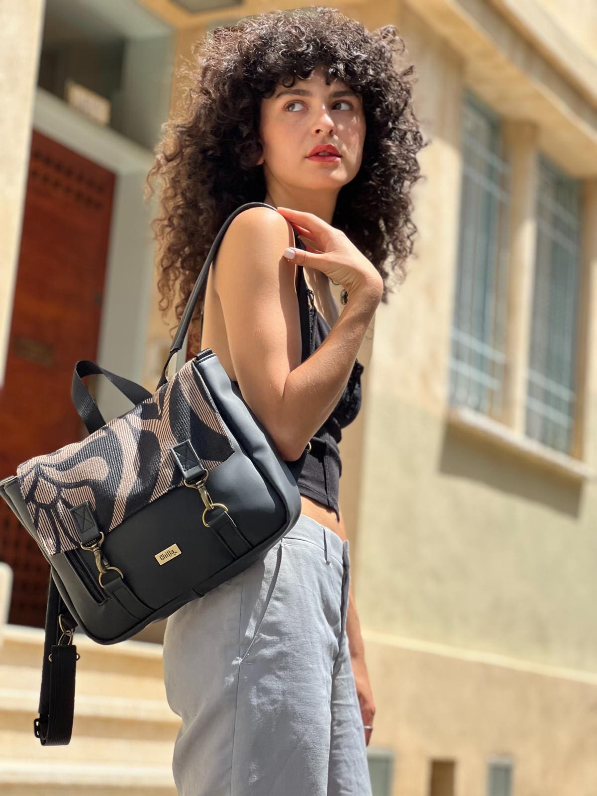 Luxurious Jaffa Backpack/Side Bag