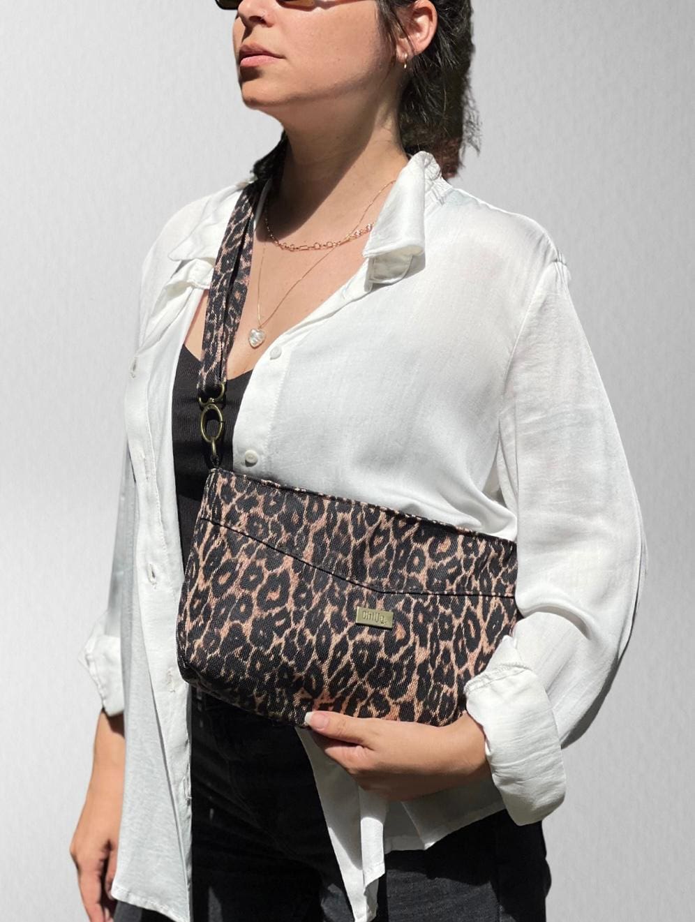 Leopard Canvas Rachel Clutch/Side Bag