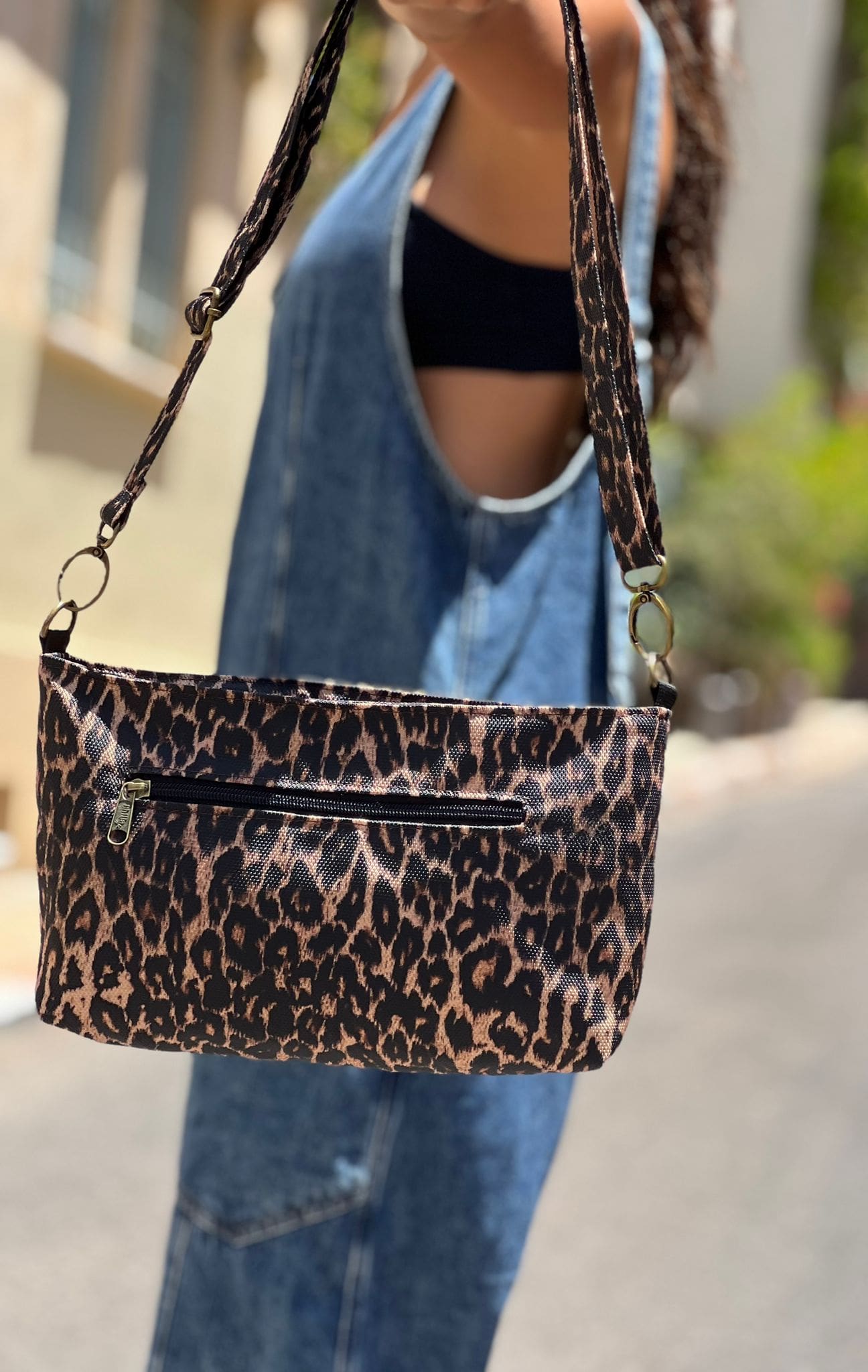 Leopard Canvas Rachel Clutch/Side Bag