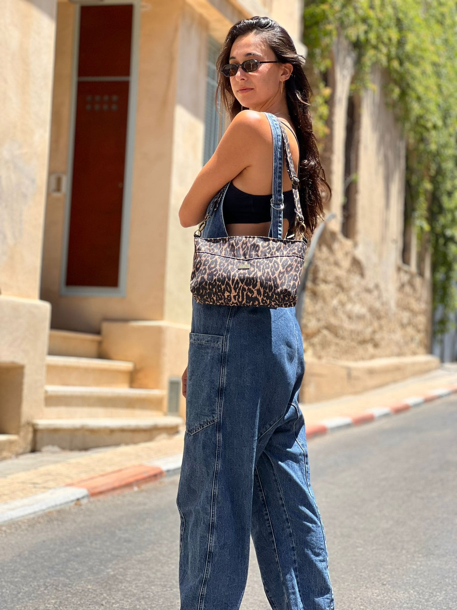 Leopard Canvas Rachel Clutch/Side Bag